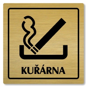 Kuřárna, 80x80mm, zlatá, Arizona